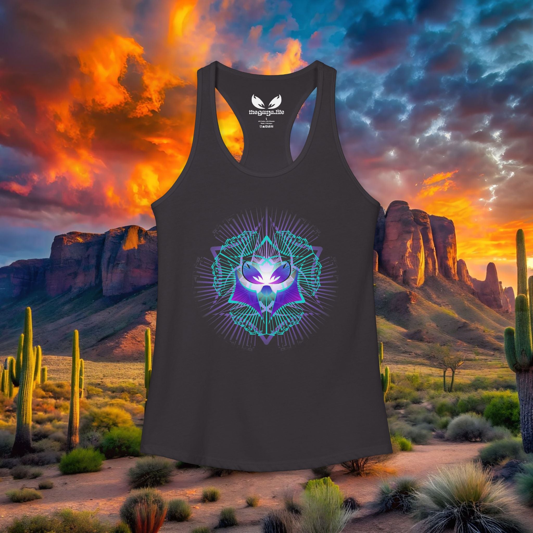 Ultraviolet Vision Ganja Racerback Tank