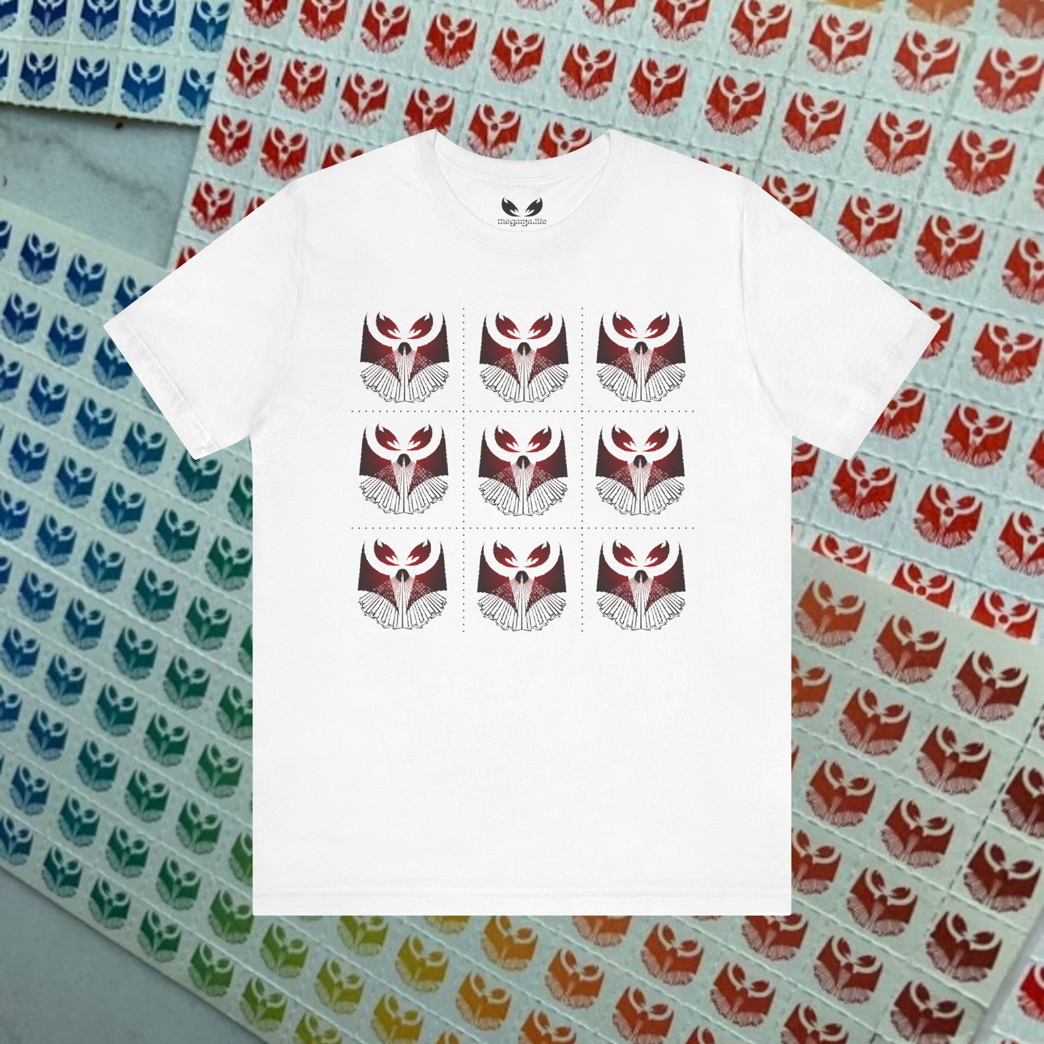 Black 3x3 Blotter Ganja Tee