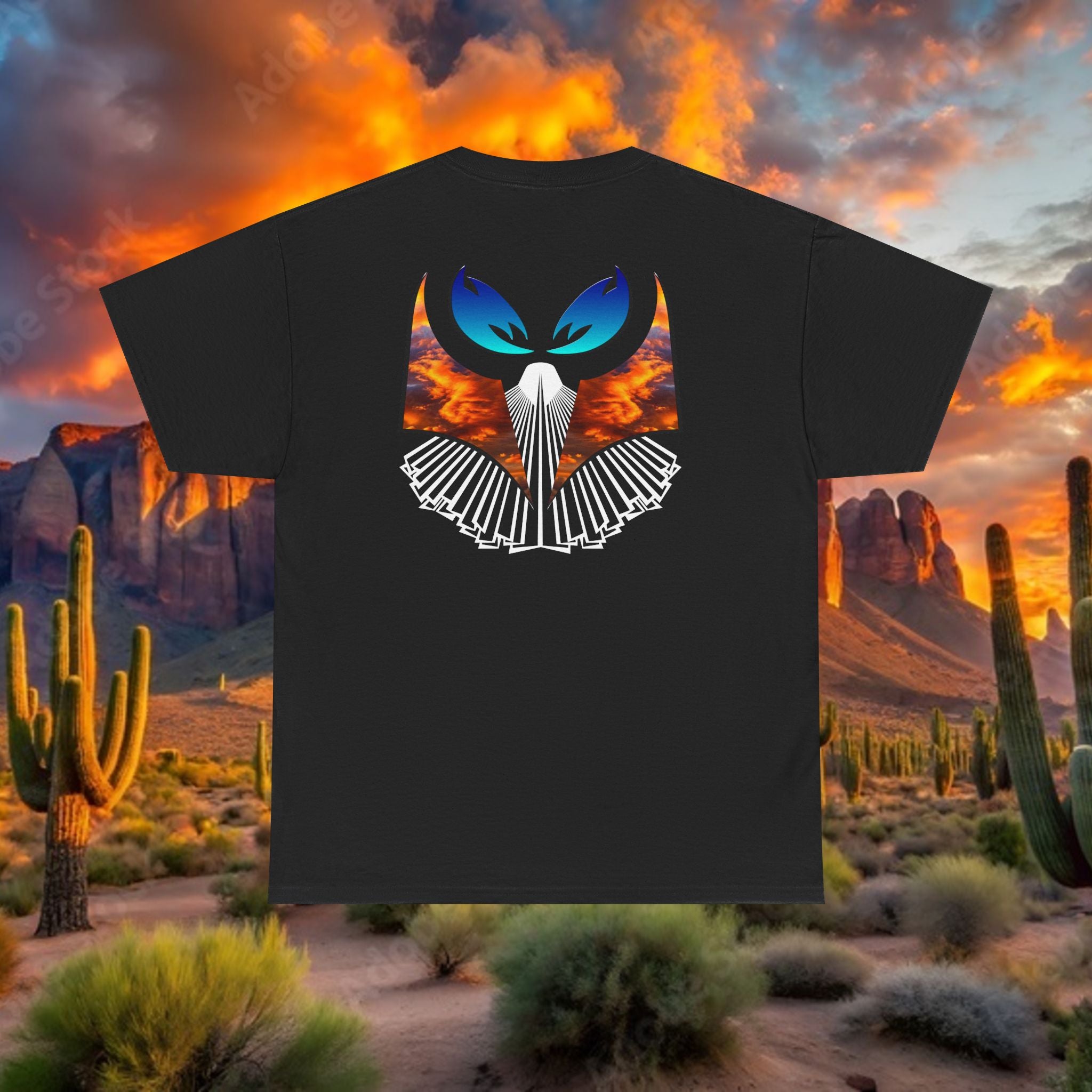 Ganja Eyes —  Skyfire Radiance Black Tee