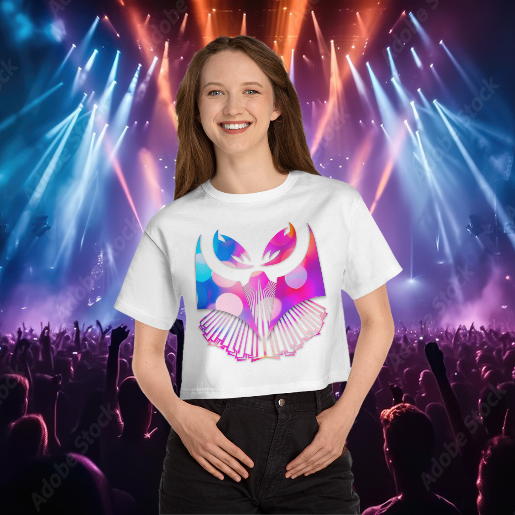 Ganja Owl Prism Cropped Tee
