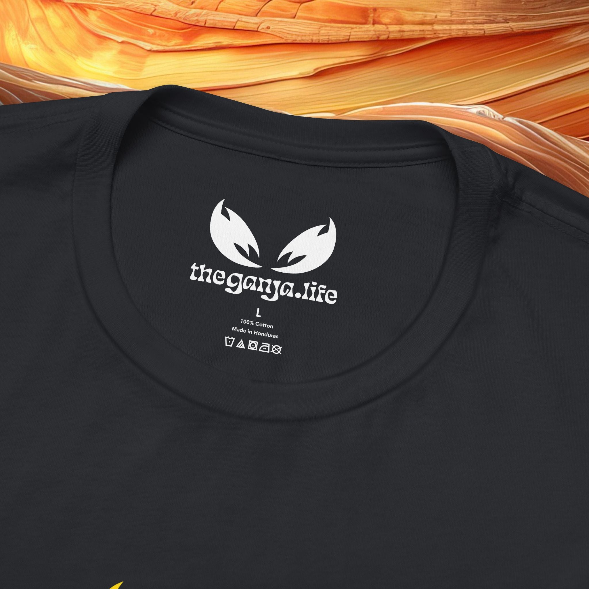 Ganja Eyes —  Sunrise Radiance Black Tee