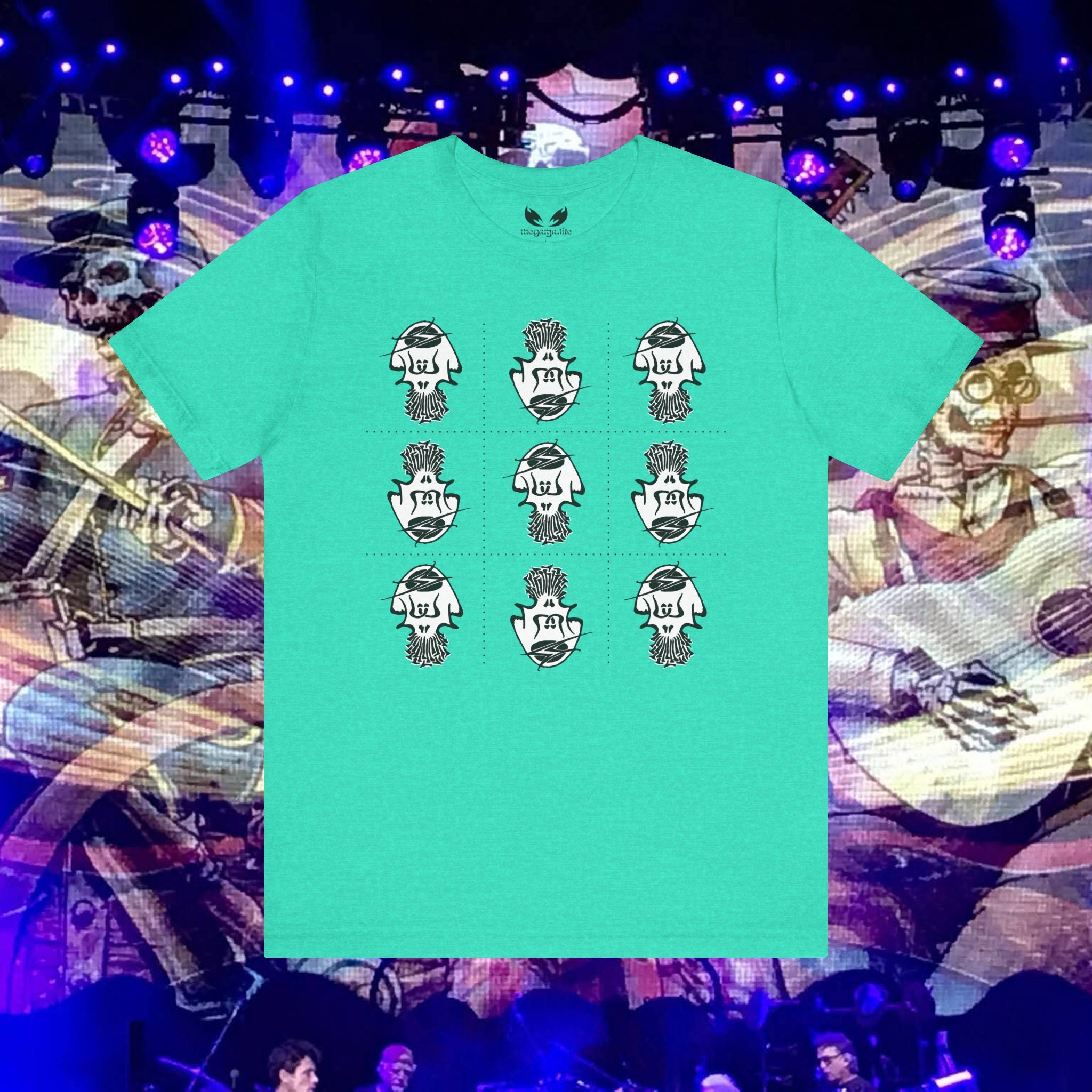 Jerry Garcia on Mushrooms — 3×3 Blotter Tee