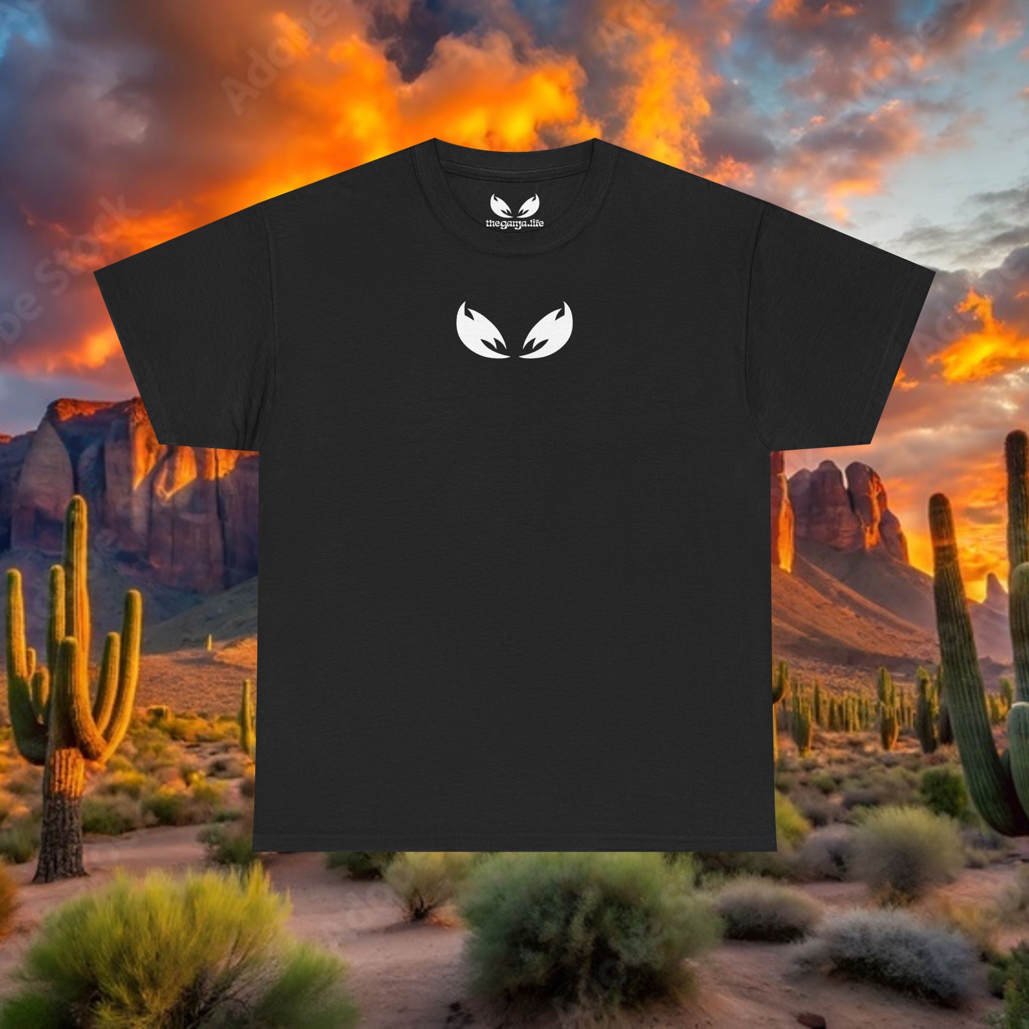 Ganja Eyes —  Skyfire Radiance Black Tee