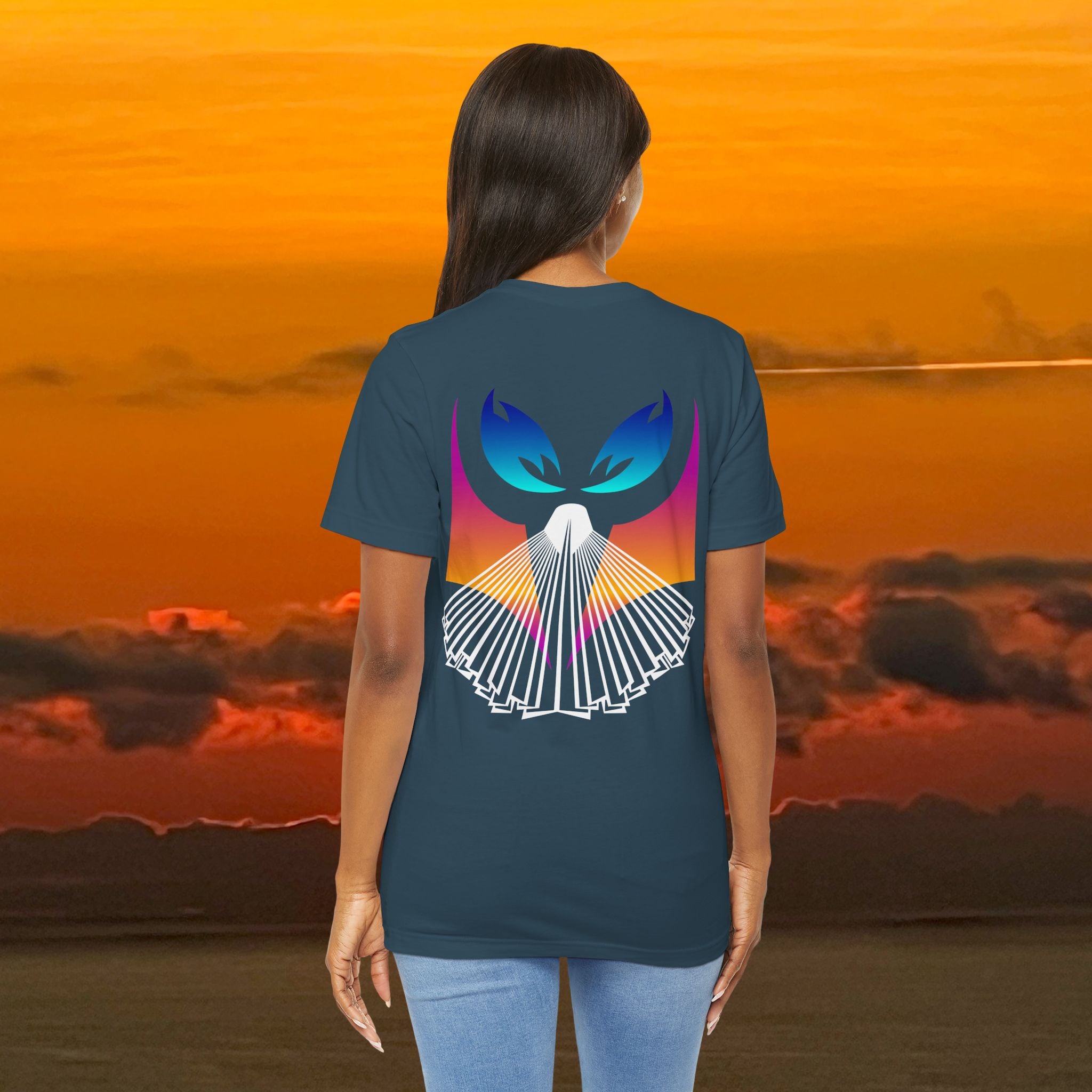 Ganja Eyes —  Sunrise Radiance Black Tee